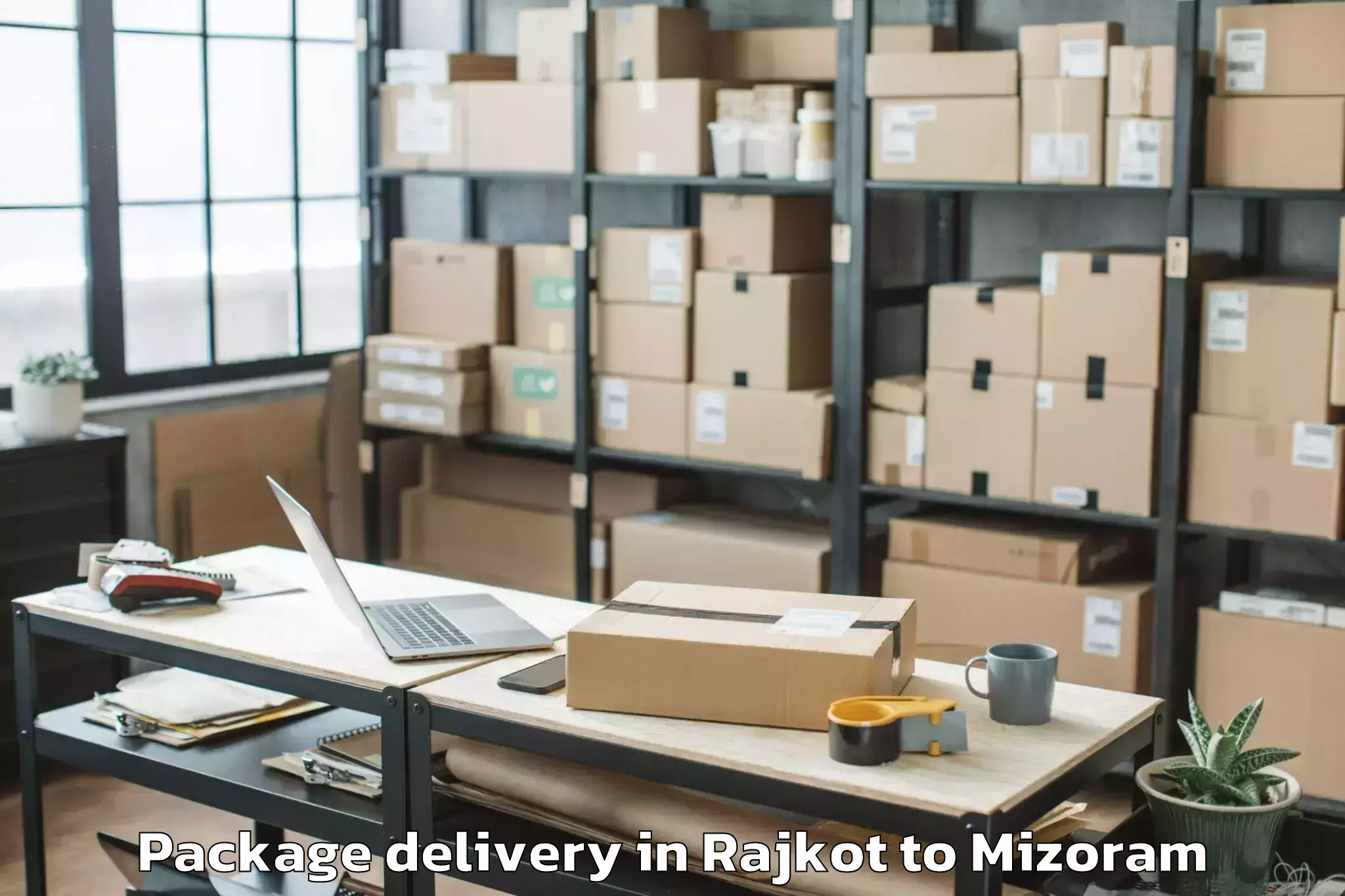 Reliable Rajkot to Khawzawl Package Delivery